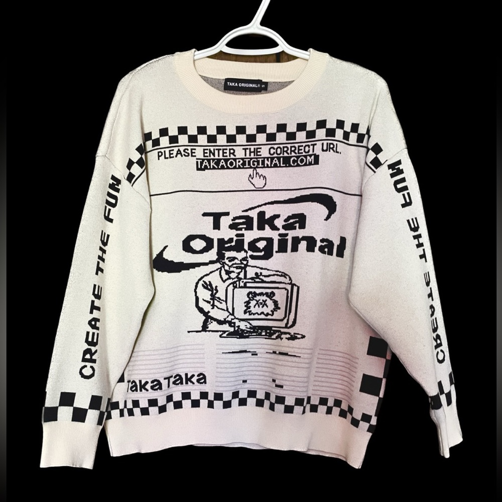 TAKA Original Moody Bob Mosaic checkboard knot jumper